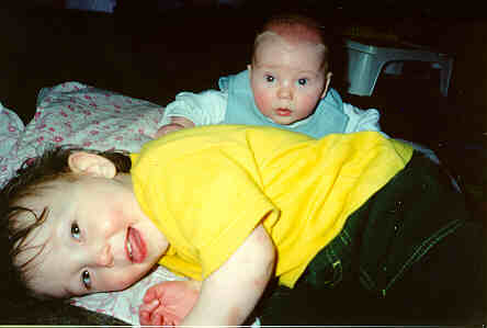 Eoghan and Aidan, when Aidan was but a little cherub